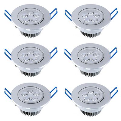 MODOAO 5W LED Downlight, 5500K Daylight Cool White,Not Dimmable,Retrofit LED Recessed Lighting Fixture, LED Ceiling Light, 6-Pack