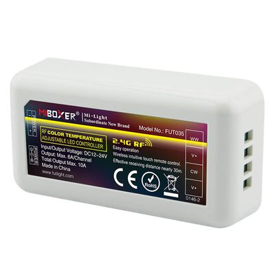 LGIDTECH FUT035 Miboxer CCT Dual White WW+CW LED Strip Light 2.4GHz RF Wireless 4-Zone Controller Receiver Box.Controlled by FUT007 B2 WL-Box1 Gateway(Sold Separately)