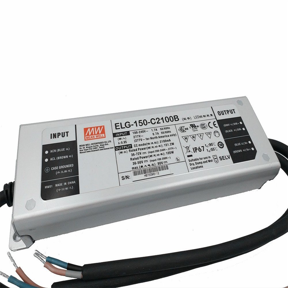 MW Mean Well ELG-150-C2100B 72V 2100mA 150W LED Power Supplies LED Driver Water & Dust-Proof