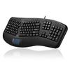 ADESSO AKB-450UB - Ergonomic Keyboard with Built-in Touchpad, Wired USB, Multimedia Hotkeys, Split Keys Design, Built-in Palm Rest for Comfort - Compatible for PC view 1