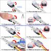Nicelux CCT Tunable LED Strip Connector 10mm 3 Pin (5PCS) With 9.8 Feet 20 AWG LED Extension Wire, DIY Both Strip to Power and board to board Jumper, Non-waterproof view 4