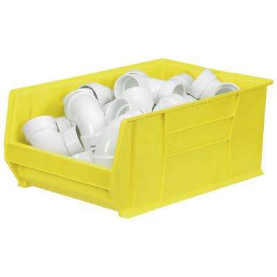 Akro-Mils 30290 Super-Size AkroBins Plastic Storage Bins, Space-Saving Stackable Bins for Garage, Classroom, Warehouse Organization, 30" L x 18" W x 12" H, Yellow, 1-Pack