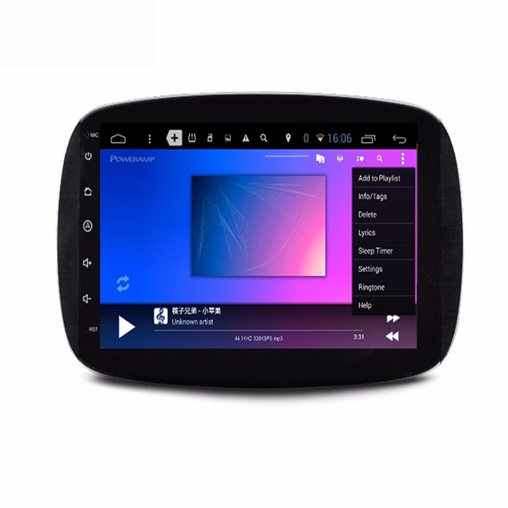 RoverOne Android 6.0 for Mercedes Benz Smart 2016 Car Stereo GPS with Navigation Radio Bluetooth Mirror Link 9inch Full Touch Screen
