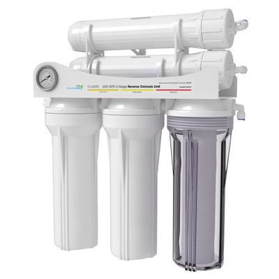 AquaticLife 5-Stage Hydroponic RO Water Filter, 200 GPD