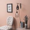 Rustic State Vintage Industrial Look Medium Wheel Farmhouse Pulley for Custom Make Wall Mount Pendant Lamp Frosty Black view 2