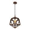KWOKING Lighting Industrial Metal Geometric Pendant Light Creative 1 Light Adjustable Chain Vintage Ceiling Pendant Lighting Chandelier Hanging Lamp for Restaurant Entry Bedroom Rust Finish view 1