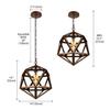 KWOKING Lighting Industrial Metal Geometric Pendant Light Creative 1 Light Adjustable Chain Vintage Ceiling Pendant Lighting Chandelier Hanging Lamp for Restaurant Entry Bedroom Rust Finish view 2