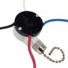 ZE-208S E89885 ZH Pull Chain Ceiling Fan Switch Repair Kit Replacement 3 Speed 4 Wire 3 Way 4 Position Rotary Motor Controller 3A 250VAC 6A 125VAC for Ceiling Fans, Floor Fans, Appliances - Nickel view 2