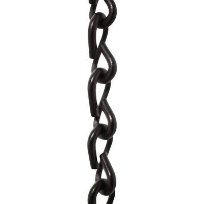RCH Hardware CH-S51-16-BLK Steel Basket Chain 15 Gauge, Black (1 Foot)
