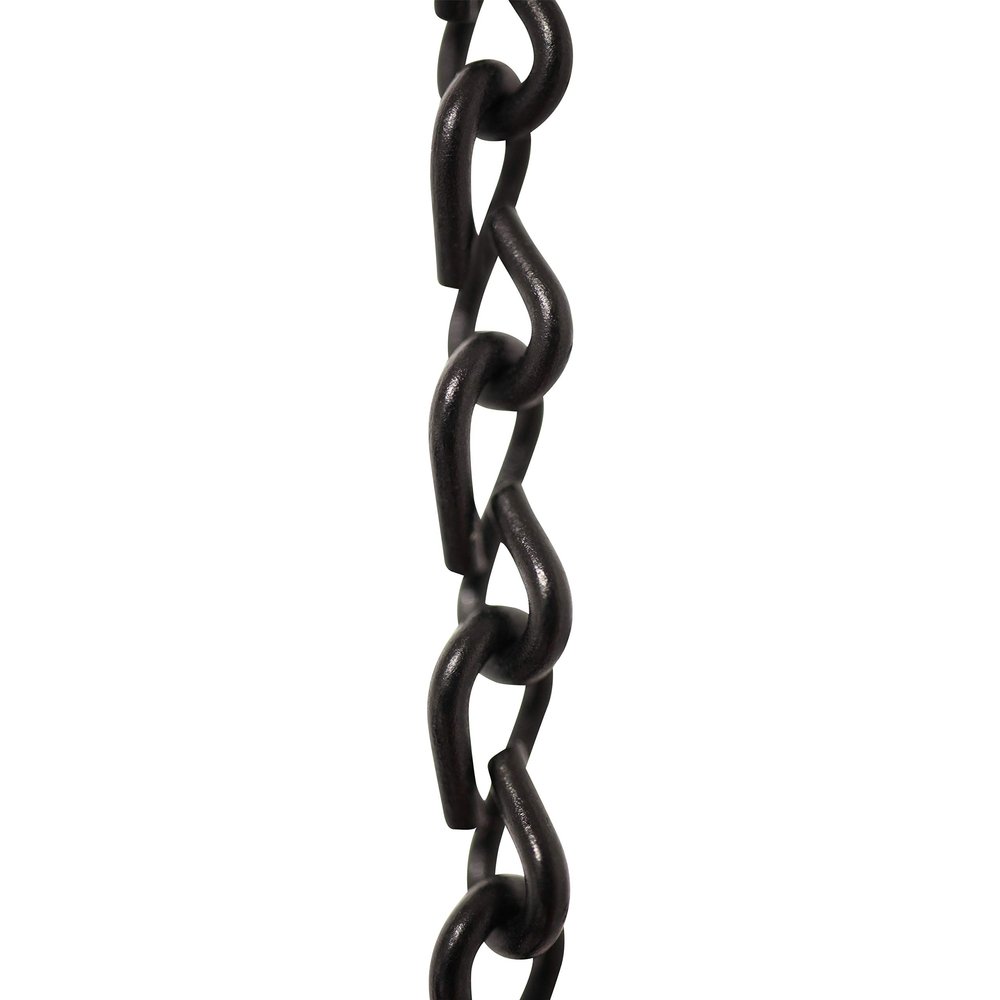 RCH Hardware CH-S51-16-BLK Steel Basket Chain 15 Gauge, Black (1 Foot)