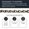 RCH Hardware CH-S51-16-BLK Steel Basket Chain 15 Gauge, Black (1 Foot) view 2