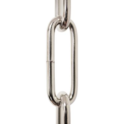 RCH Hardware CH-S59-04-PN Steel Chandelier Chain 9 Gauge, Polished Nickel (1 Foot)