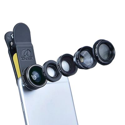 NatoGears - Deluxe Universal 5 in 1 Camera Lens Kit for iPhone 7 6/6s 6Plus/6s Plus, Samsung S7/S7 Edge, S6/S6 Edge Note 5 & 4