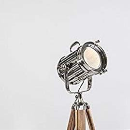 THOR INSTRUMENTS Designer Chrome Vintage Industrial Spot Light Floor Tripod Lighting Lamp Rustic Vintage Home Decor Gifts