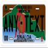 Sinaloa Mexico Placas License Plate view 1