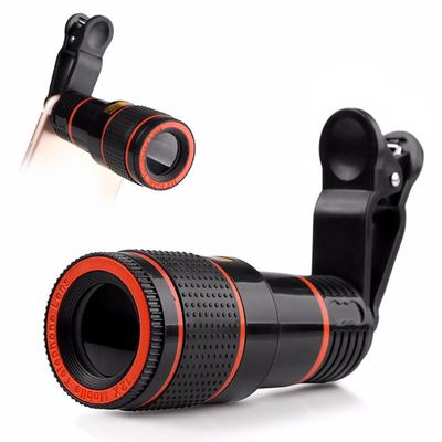 Cellphone Camera Lens, Universal High Definition 12X Optical Zoom Focus Mobile Phone Lens, Clip-on Telescope for Smartphones
