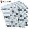 Crystiles 10"x10" Marble Peel and Stick Backsplash, Self-Adhesive Backsplash for Kitchen, Grey, 6 Sheets Pack view 2