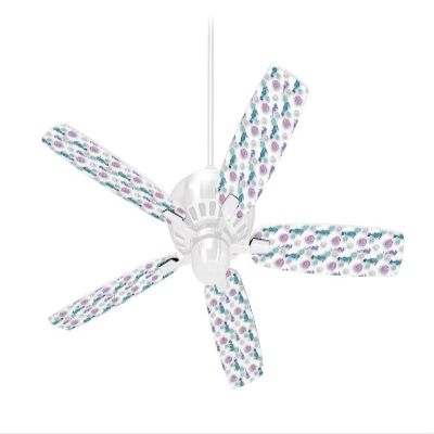 Seahorses and Shells White - Ceiling Fan Skin Kit fits most 42 inch fans (FAN and BLADES SOLD SEPARATELY)