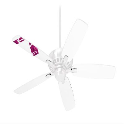 Love and Peace Hot Pink - Ceiling Fan Skin Kit fits most 42 inch fans (FAN and BLADES SOLD SEPARATELY)