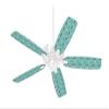 Seahorses and Shells Seafoam Green - Ceiling Fan Skin Kit fits most 42 inch fans (FAN and BLADES SOLD SEPARATELY) view 1