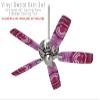 Tie Dye Happy 100 - Ceiling Fan Skin Kit fits most 42 inch fans (FAN and BLADES SOLD SEPARATELY) view 2