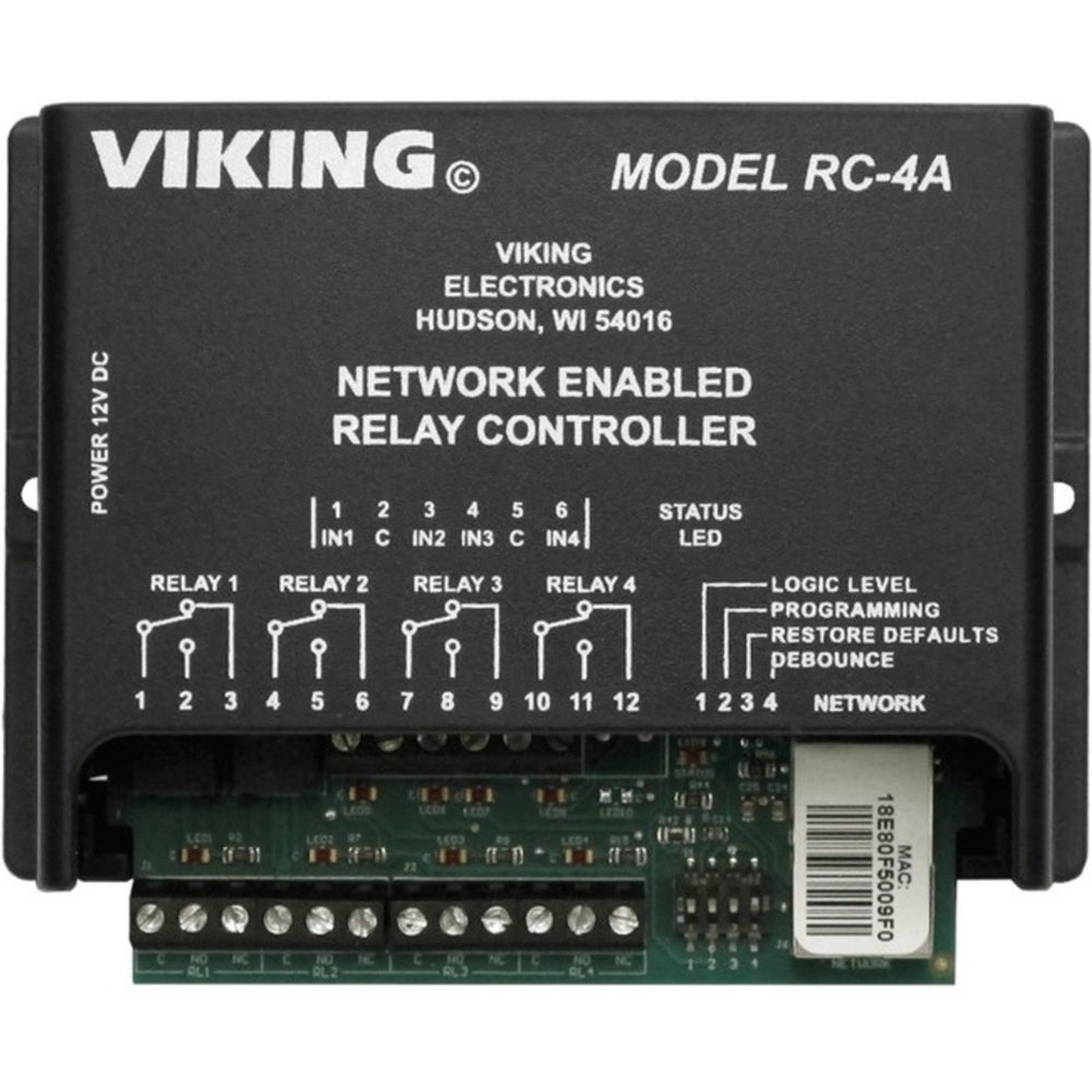 Viking Electronics RC-4A Network Enabled 4 Relay Controller