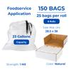 Inteplast 23 Gallons Draw-Tape Can Liner, 28.5 x 38 in, Clear, 150 Count view 2