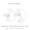 Two Way Radio Ear Mold, Lsgoodcare Replacement Earbud Earmold Left Right Ear Piece Medium Compatible for Motorola Kenwood Midland Surveillance Acoustic Coil Tube Headset (Small, White) view 3