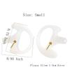 Two Way Radio Ear Mold, Lsgoodcare Replacement Earbud Earmold Left Right Ear Piece Medium Compatible for Motorola Kenwood Midland Surveillance Acoustic Coil Tube Headset (Small, White) view 4