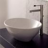 Scarabeo 8011-No Hole-637509844714 Designer Ceramic Sink Vessel, White view 1