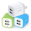 Plug USB Wall Adapter,5V/2.1A USB Charger Box Fast Charging Block Cube Base view 1