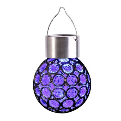 Yosoo Colorful Solar Lights,Outdoor Hanging Decorative Garden Lights,7 Colors LED Crackle Glass Globe Ball Shaped,for Lawn Patio Yard Walkway Driveway Pathway Landscape