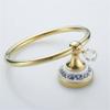 GH8 Blue and White Porcelain Crystal Towel Bar Ring for Bathroom Accessories (Golden) view 2