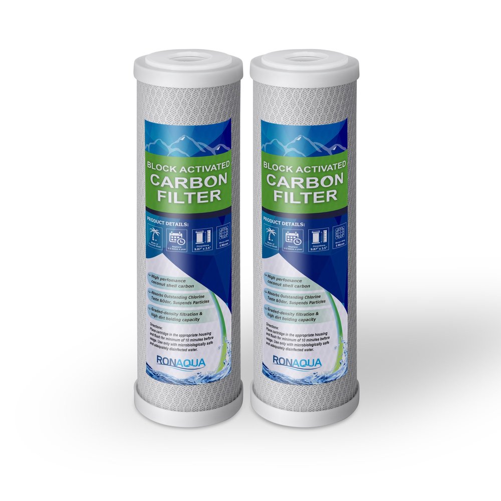 One Year Supply of Filters for System with Block Activated Carbon Filter WELL-MATCHED with WFPFC8002, WFPFC9001, WHCF-WHWC, WHEF-WHWC, FXWTC, SCWH-5