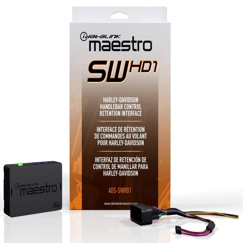 Idatalink Maestro ADS-SW-HD1 Harley Davidson Radio Replacement Kit (Install a New Radio and retain Handlebar Audio Controls in Select 1996-13 Harley-Davidson Motorcycles)
