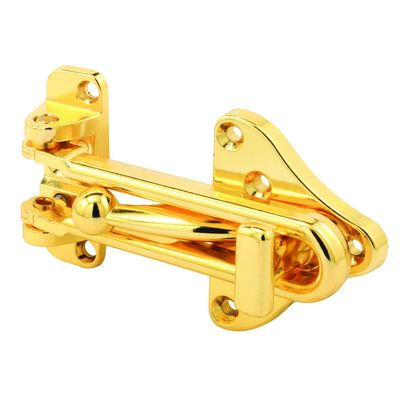 Prime-Line U 11315 Swing Bar Door Guard With High Security Auxiliary Lock, Brass Finish (Single Pack)