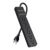 Belkin 6-Outlet Home And Office Surge Protector With Essential Power Filtration And 4ft Cord, 700 Joules, Black view 1