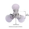 Westinghouse 7784800 Three LED Cluster Ceiling Fan Light Kit, Antique Brass Finish with Frosted Ribbed Glass, 1 Pack, White view 2