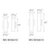 WAC Lighting dweLED, Caliber 2 Light LED Indoor and Outdoor Wall Light 3000K in Brushed Aluminum view 2