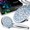 Antimicrobial/Anti-Clog High-Pressure 30-setting Rainfall Shower Combo by AquaDance with Microban Nozzle Protection from Growth of Mold Mildew & Bacteria for Stronger Shower! Wave Blue view 3
