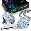 Antimicrobial/Anti-Clog High-Pressure 30-setting Shower Combo by AquaDance with Microban Nozzle Protection from Growth of Mold Mildew & Bacteria for Stronger Shower! Aqua Blue view 2