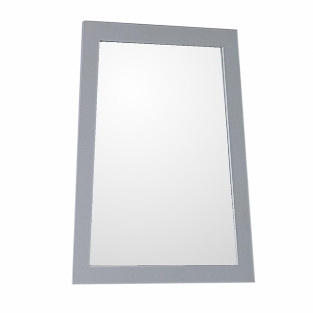 Bellaterra Home 9901-M-LG Ladder-Shape Framed Mirror-Manufactured Wood-Light Gray