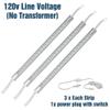 H. Bowes 3 x 12 LED Strip Kit - Silver Cover with Cool White Light (6,000k) - Under Cabinet Furniture 120v/110v - Dimmable - Line Voltage - Professional Grade Electrician view 3