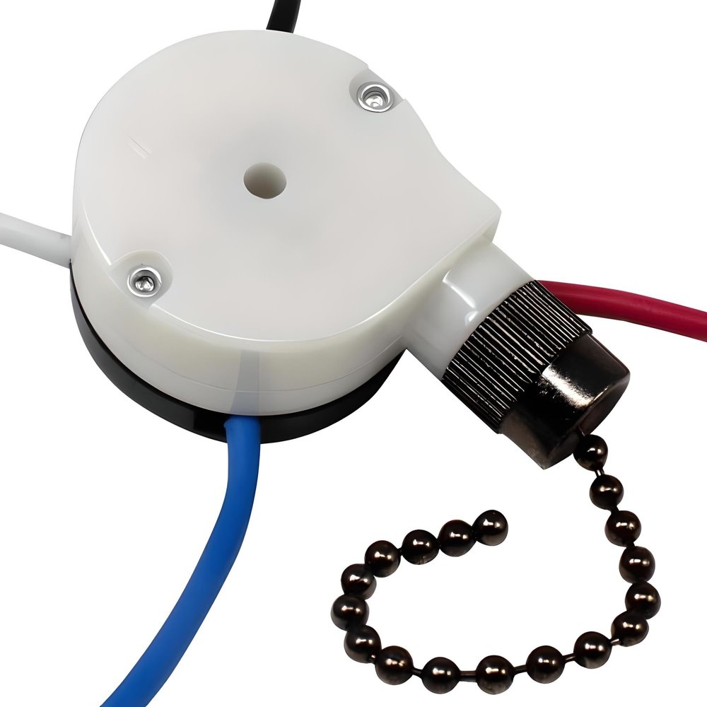 ZE-208S E89885 ZH Pull Chain Ceiling Fan Switch Repair Kit Replacement 3 Speed 4 Wire 3 Way 4 Position Rotary Motor Controller 3A 250VAC 6A 125VAC For Ceiling Fans, Floor Fans, Appliances Black Nickel