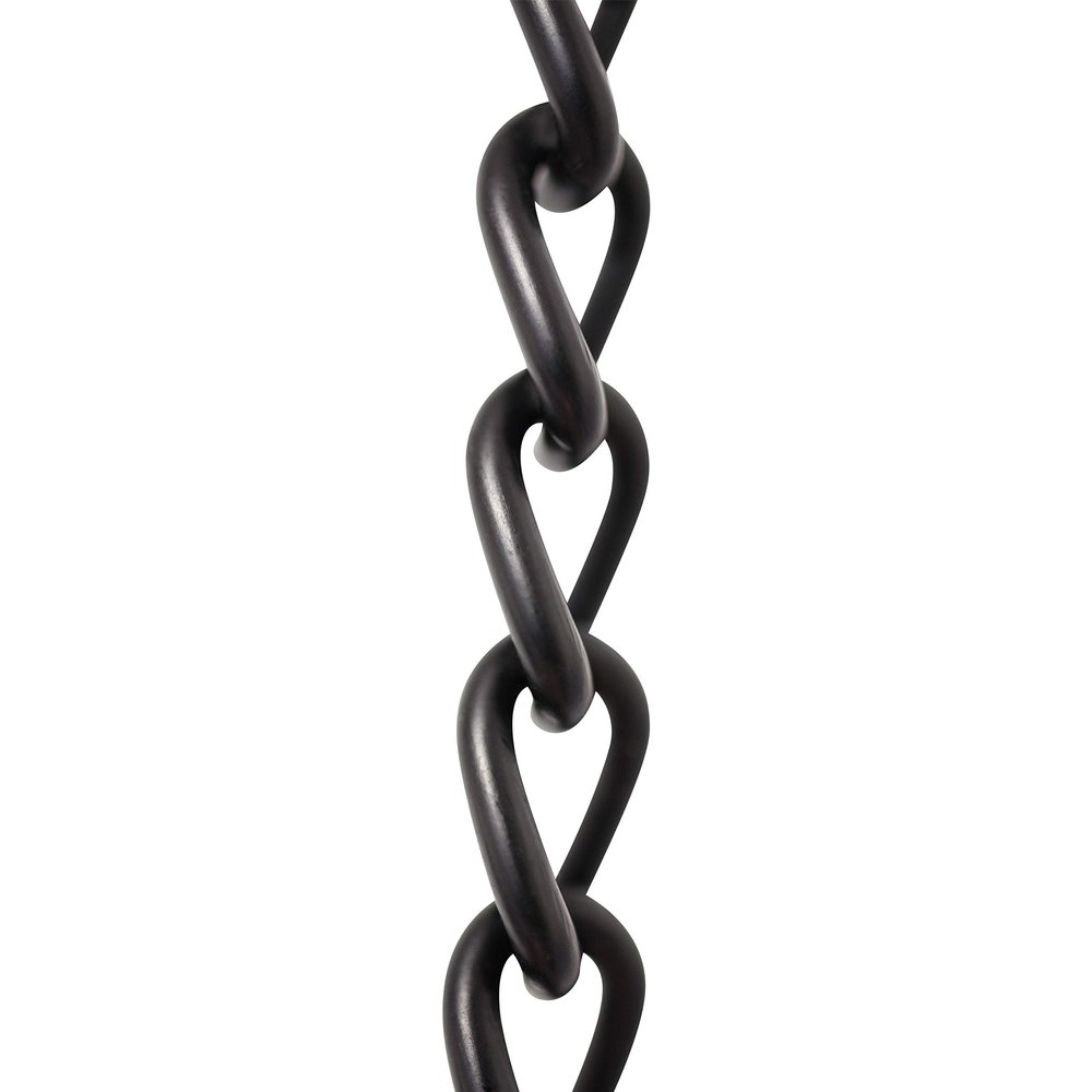 RCH Hardware CH-S54-14L-BLK Steel Clock Chain 14 Gauge, Black (1 Foot)