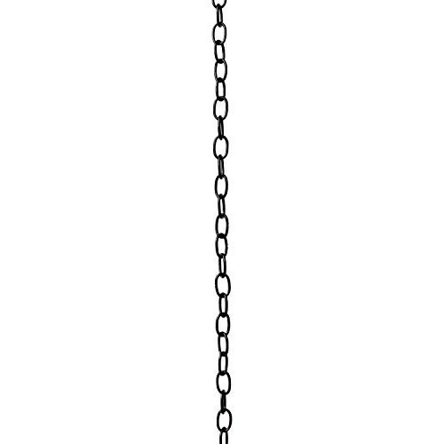 RCH Hardware CH-S56-11S-BLK Steel Chandelier Chain 9 Gauge, Black (1 Foot)
