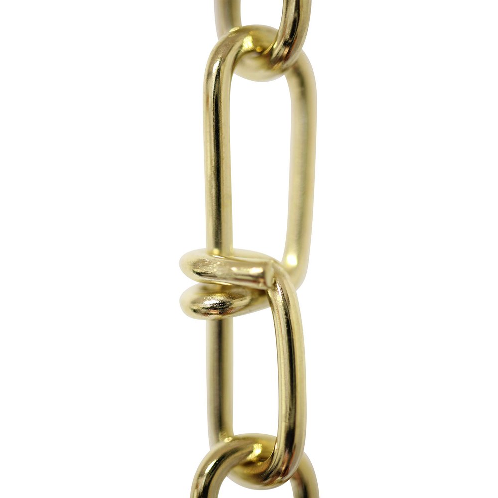 RCH Hardware CH-S52-03-PB Steel Basket Chain 14 Gauge, Polished Brass (1 Foot)