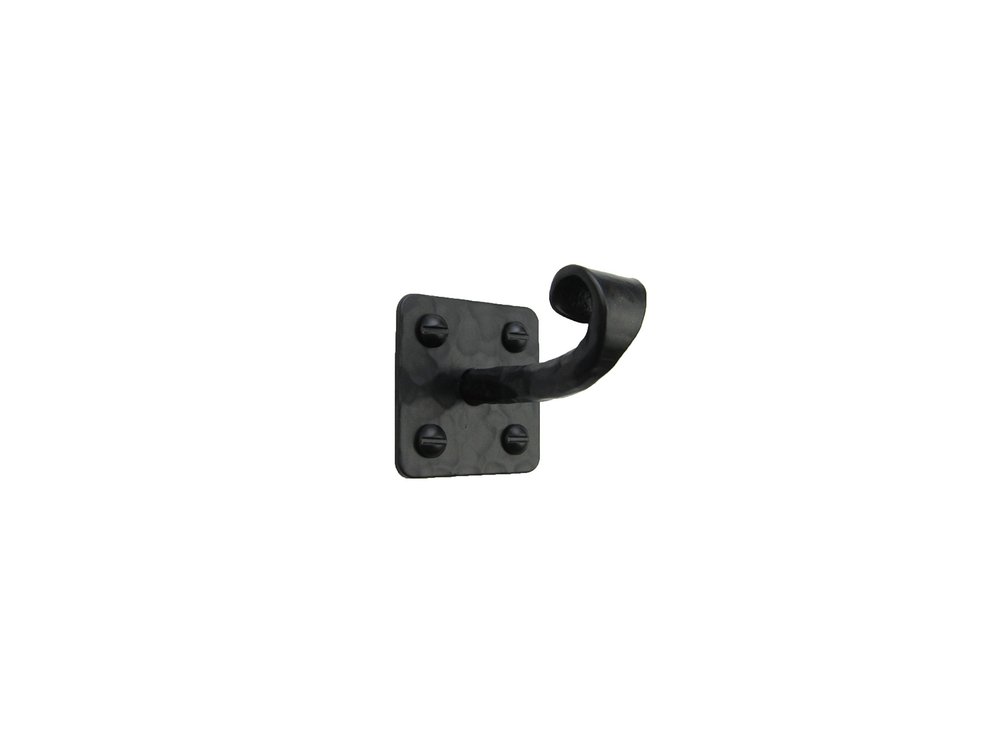 Bushere and Son Rustic Farmhouse Small Wrought Iron Hook BHH9 (Black)