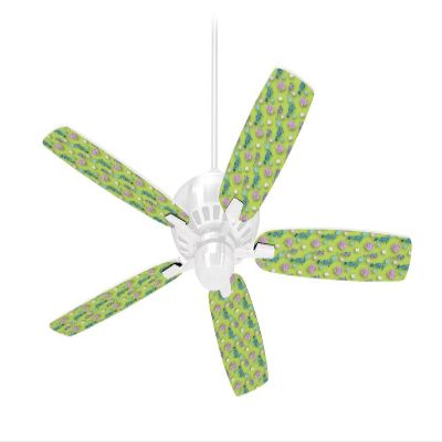Seahorses and Shells Sage Green - Ceiling Fan Skin Kit fits most 42 inch fans (FAN and BLADES SOLD SEPARATELY)