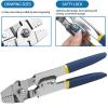Fishing Crimping Tool Kit, Fishing Crimping Pliers Wire Rope Crimping Tool with 500pcs Crimp Sleeves Kit, Heavy Duty Stainless Steel Fishing Crimper Pliers Wire Cutters Line Crimps Sleeves view 4